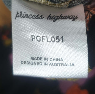 Princess Highway cropped retro-inspired bird and flower print top size 14 Princess Highway preloved second hand clothes 11