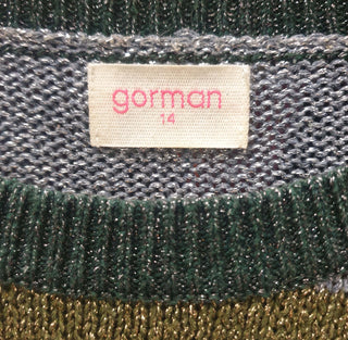 Gorman striped colourful metallic knit jumper size 14 Gorman preloved second hand clothes 8