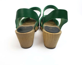 Hasbeens green clogs size 39