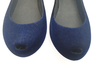 Melissa shoes black/navy faux suede slip on shoes size 38