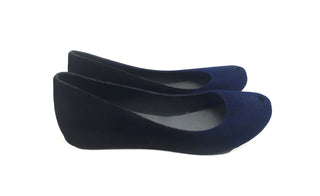 Melissa shoes black/navy faux suede slip on shoes size 38