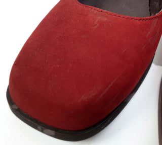 Camper red suede low heeled mary jane style shoes size 36 Camper preloved second hand clothes 6