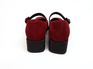 Camper red suede low heeled mary jane style shoes size 36 Camper preloved second hand clothes 11