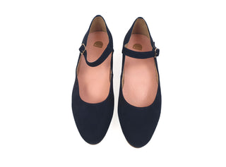 Bared navy suede mary jane style shoes size 39 (comes with box) Bared preloved second hand clothes 3