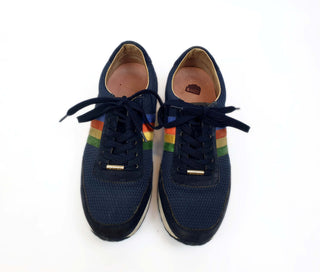 Bared navy runners with rainbow side detail size 39 Bared preloved second hand clothes 1