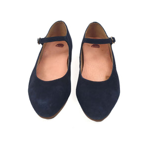 Bared navy suede mary jane style shoes size 39 (no box)