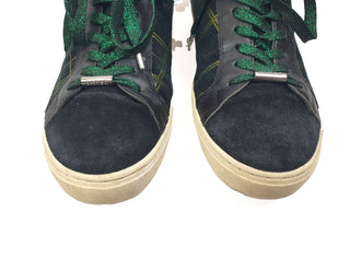 Bared black and gold check suede laceups with green laces size 40 Bared preloved second hand clothes 3