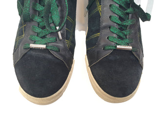 Bared black and gold check suede laceups with green laces size 40 Bared preloved second hand clothes 4