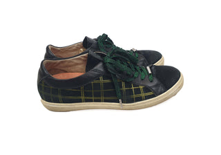 Bared black and gold check suede laceups with green laces size 40 Bared preloved second hand clothes 8