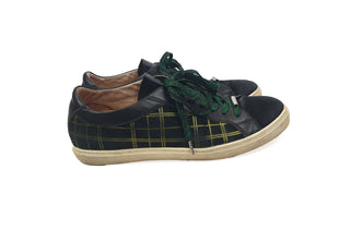 Bared black and gold check suede laceups with green laces size 40 Bared preloved second hand clothes 7