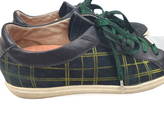 Bared black and gold check suede laceups with green laces size 40 Bared preloved second hand clothes 6