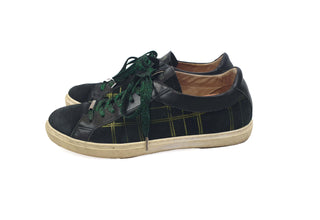 Bared black and gold check suede laceups with green laces size 40 Bared preloved second hand clothes 12