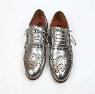 Bared silver brogue style laceups size 39 Bared preloved second hand clothes 2