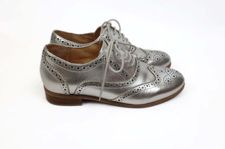 Bared silver brogue style laceups size 39 Bared preloved second hand clothes 1