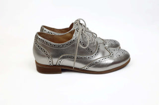 Bared silver brogue style laceups size 39 Bared preloved second hand clothes 6