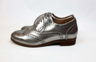 Bared silver brogue style laceups size 39 Bared preloved second hand clothes 8