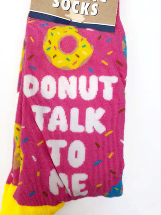 Frankie & Me novelty socks with funny "donut talk to me" print Frankie & Me preloved second hand clothes 3