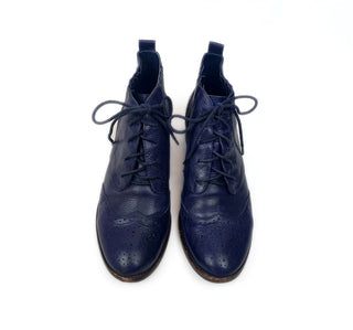 Django & Juliette blue leather lace up boots size 39 Django & Juliette preloved second hand clothes 2