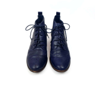 Django & Juliette blue leather lace up boots size 39 Django & Juliette preloved second hand clothes 3