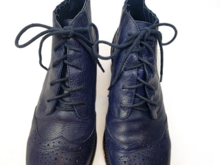 Django & Juliette blue leather lace up boots size 39 Django & Juliette preloved second hand clothes 5