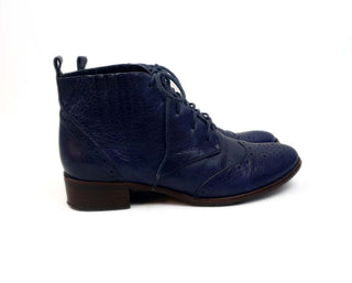 Django & Juliette blue leather lace up boots size 39 Django & Juliette preloved second hand clothes 6