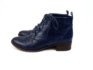 Django & Juliette blue leather lace up boots size 39 Django & Juliette preloved second hand clothes 8