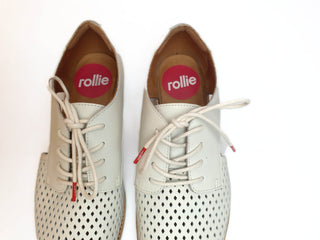 Rollie white side cut punch shoes size 37