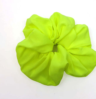 Vibrant fluoro yellow scrunchy