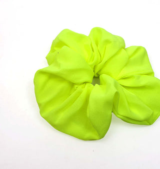 Vibrant fluoro yellow scrunchy