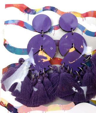 Bee + Lordy Dordie purple earrings Bee + Lordie Dordie preloved second hand clothes 5