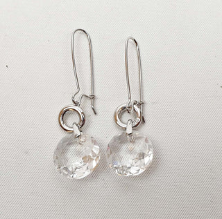 Mimco transparent faux diamond drop earrings Mimco preloved second hand clothes 1