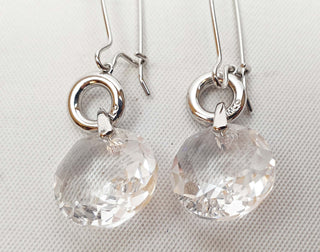 Mimco transparent faux diamond drop earrings Mimco preloved second hand clothes 4