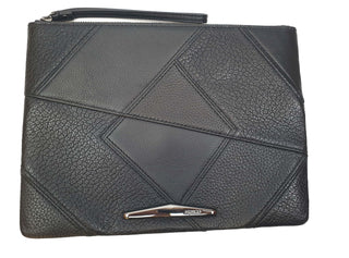 Mimco black textured leather clutch/small laptop sleeve Mimco preloved second hand clothes 3