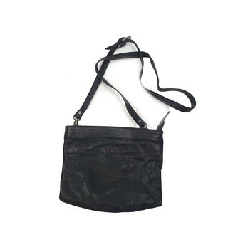 Nancybird black soft leather cross body bag Nancybird preloved second hand clothes 7