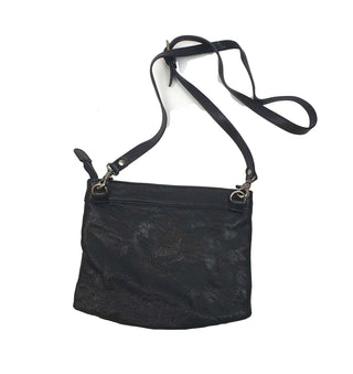 Nancybird black soft leather cross body bag Nancybird preloved second hand clothes 4