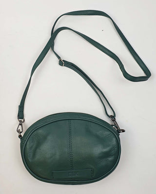 Elk green soft leather oval shaped bag Elk preloved second hand clothes 6