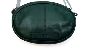 Elk green soft leather oval shaped bag Elk preloved second hand clothes 7