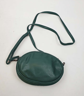 Elk green soft leather oval shaped bag Elk preloved second hand clothes 10
