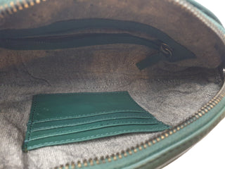 Elk green soft leather oval shaped bag Elk preloved second hand clothes 13
