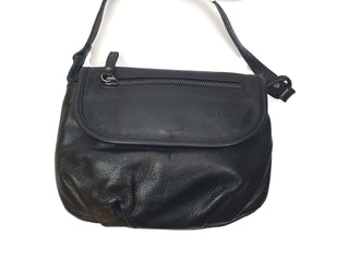 Nat & Nin soft black leather adjustable cross body bag Nat & Nin preloved second hand clothes 6