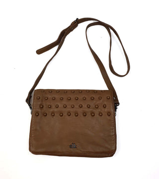 Elk soft brown leather bag with cute bobble detail Elk preloved second hand clothes 5