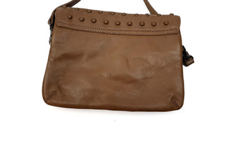 Elk soft brown leather bag with cute bobble detail Elk preloved second hand clothes 9