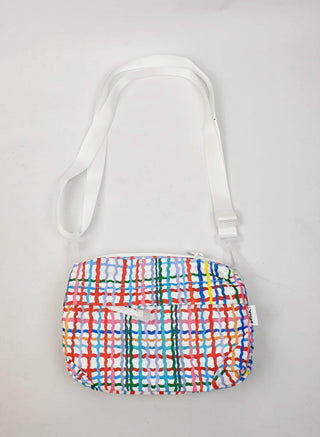 Shuh colourful squiggly check print cross body bag Shuh preloved second hand clothes 5