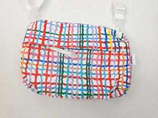 Shuh colourful squiggly check print cross body bag Shuh preloved second hand clothes 6