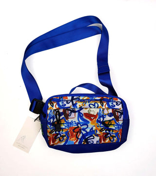 Wolf & Mishka blue floral print cross body bum bag Wolf & Mishka preloved second hand clothes 5