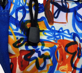 Wolf & Mishka blue floral print cross body bum bag Wolf & Mishka preloved second hand clothes 6