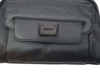 Mimco black leather cross body bag Mimco preloved second hand clothes 7