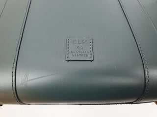 Elk large green leather shoulder bag Elk preloved second hand clothes 7