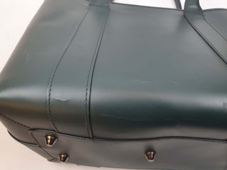 Elk large green leather shoulder bag Elk preloved second hand clothes 14