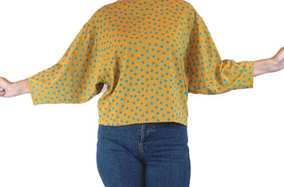 Publisher Textiles mustard polka dot print long sleeve size XS Publisher Textiles preloved second hand clothes 3